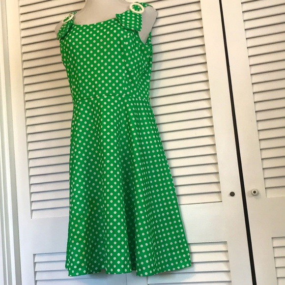 Vintage 60s 70s polka dot dress  pin up SEARS plus sz 20 - Picture 2 of 12